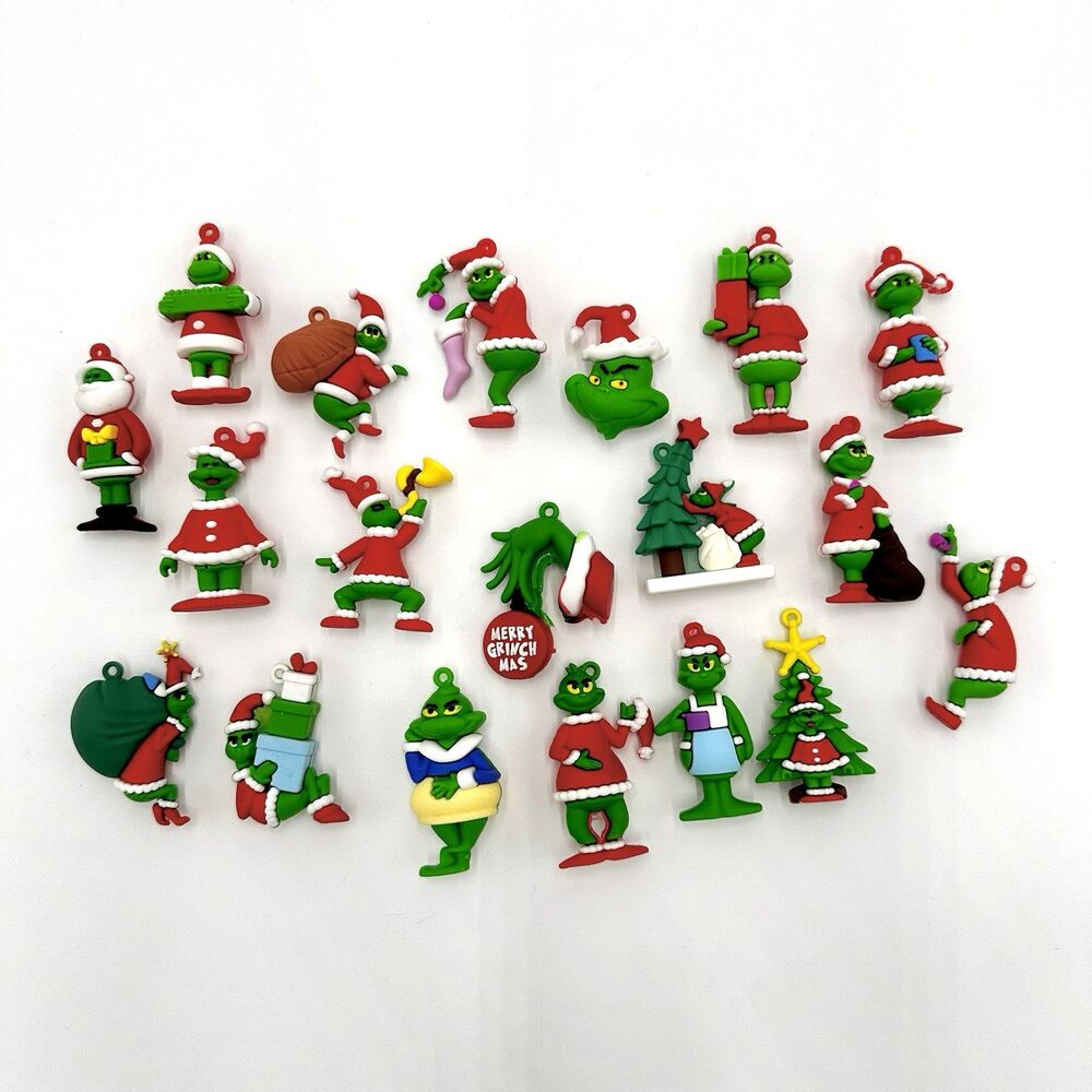 Grinch Christmas Mini Ornaments Lot of 19 Advent Calendar Replacement Figures